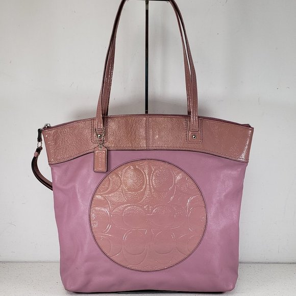 Vintage Coach Peony Pink Shoulder Hand Bag